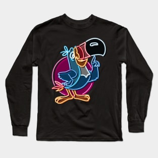 Toucan sam neon style bg Long Sleeve T-Shirt